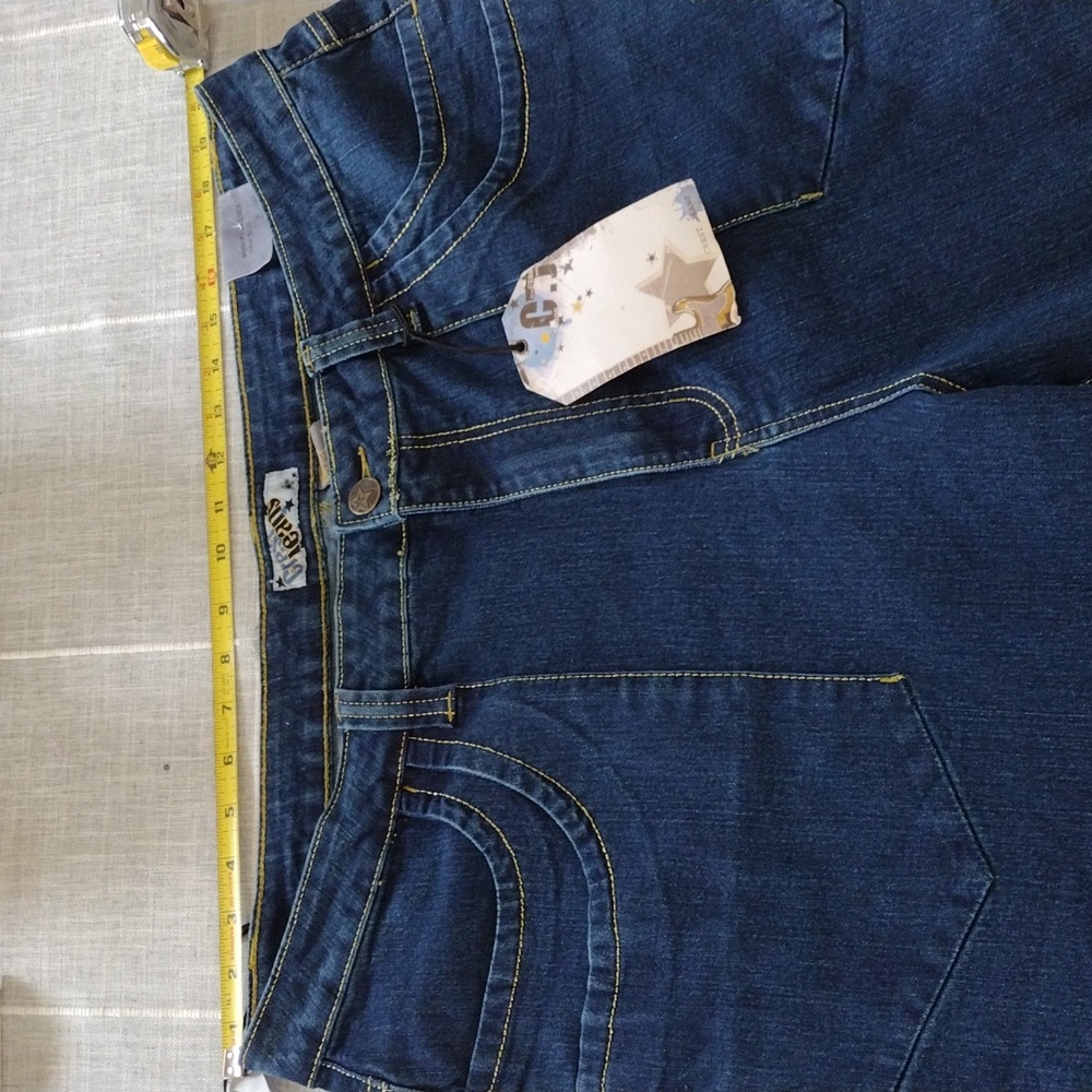 Crest Jeans Plus With Golden Back Embroidery Pockets. Size 23/24 Plus Stretch - Picture 13 of 13